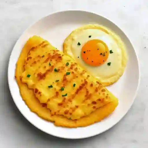 Arepa huevos revueltos