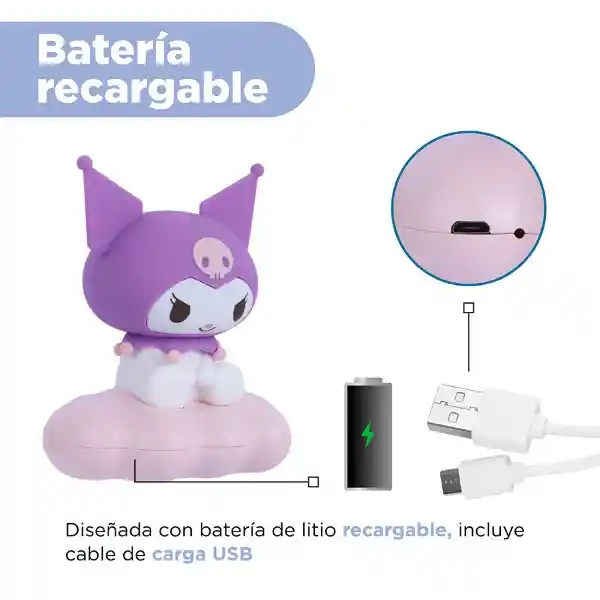 Lámpara de Noche en Forma de Nube Kuromi Serie Sanrio Miniso