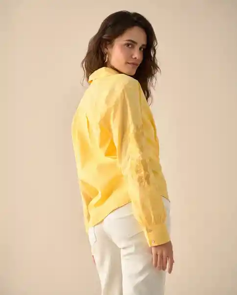 Camisa Amarillo Seda Claro Talla XS 611G029 Esprit