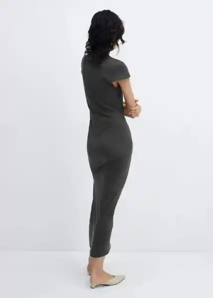 Vestido Chia Antracita Talla S Mujer Mango