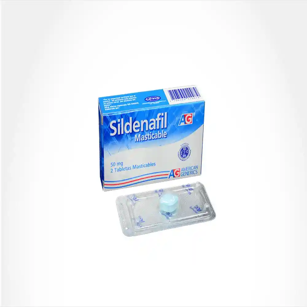 Sildenafil Masticable 50mg Cajax2 Tabletas