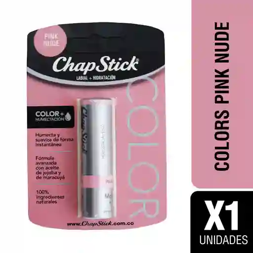 Chapstick Colors Pink Nude, Hidratación + Color, x 1 und
