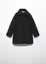 Abrigo Black Negro Talla 13 Niñas Mango