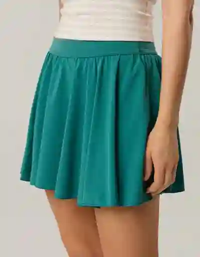 Falda Aerie Verde Talla: SMALL 1568387 American Eagle