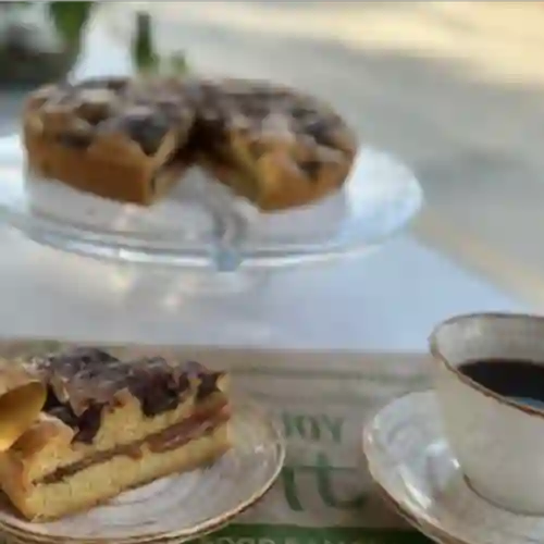 Porción de Torta Keto de Vainilla Chips