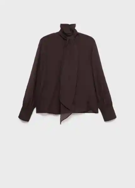 Blusa Brown Chocolate Talla S Mujer Mango