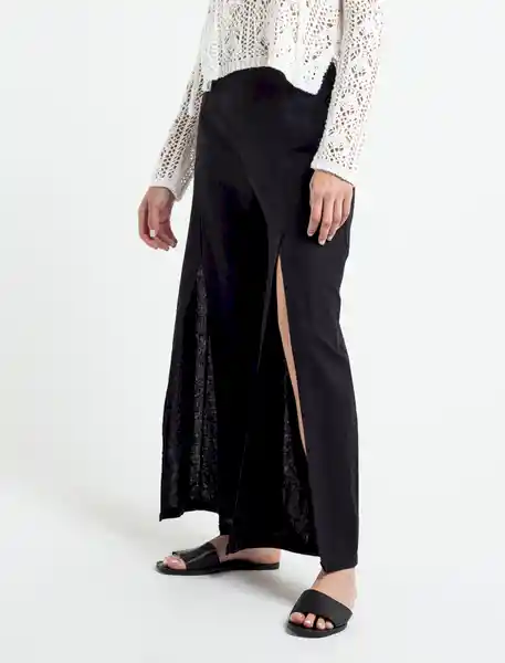  Pantalon Plinio Mujer Negro Puro Ultraoscuro Talla S Naf-Naf 