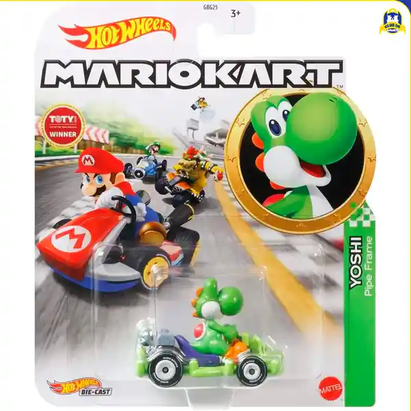 Hot Wheels Carro de Colección Mario Kart Yoshi