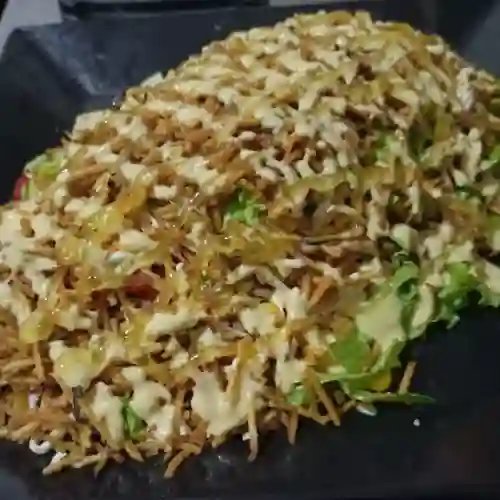 Salchipapa de Carne.
