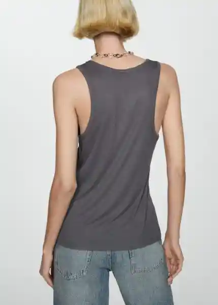 Top Bobar Gris Talla XS Mujer Mango