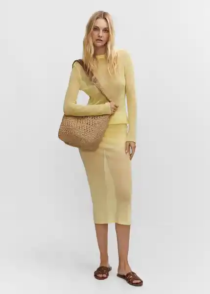 Bolso M Tarida Camel Talla 99 Mujer Mango