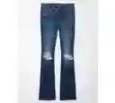 Jean Kick Boot Mujer Azul Talla 6 SHORT American Eagle