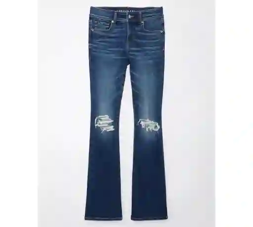 Jean Kick Boot Mujer Azul Talla 6 SHORT American Eagle