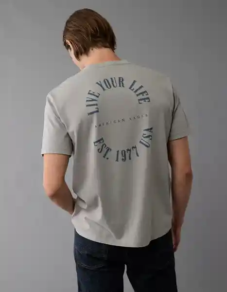 Camiseta Hombre Gris Talla: LARGE 4230020 American Eagle