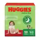 Pañal Huggies Active Sec Etapa 4/XG Más Absorción 50 Und