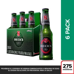Cerveza Beck's - Botella 275 ml x6