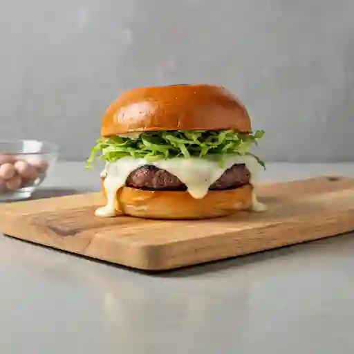 Hamburguesa nerd adicto al queso