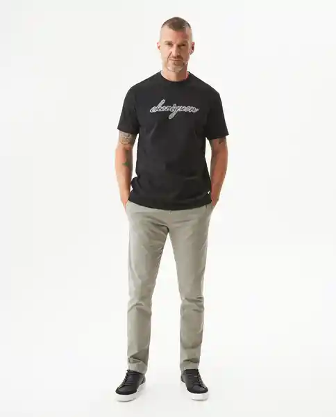 Camiseta Chain Graphic Negro Sombrío Ultraoscuro XL Chevignon