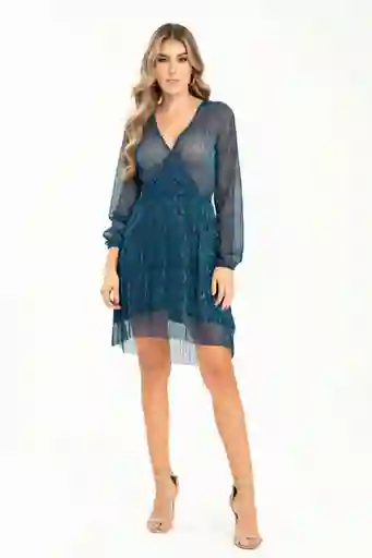 Vestido Galicia Color Azul Turquesa Talla S Ragged