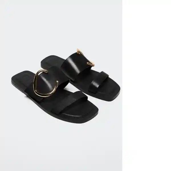 Sandalias Pierce Negro Talla 40 Mujer Mango