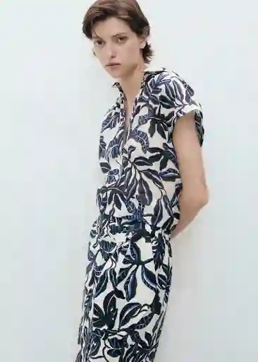 Camisa Merci Crudo Talla M Mujer Mango