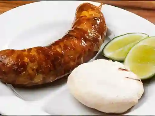 Chorizo con Arepa