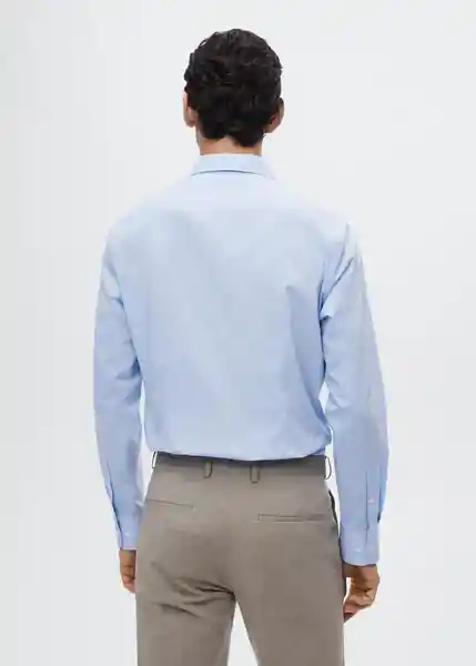 Camisa Emérito Celeste Talla L Hombre Mango
