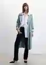 Gabardina Trench Taxi Azul Talla XS Mujer Mango