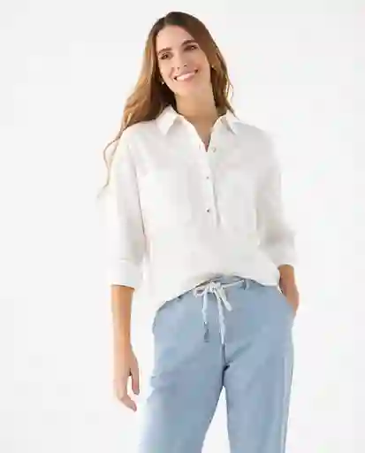 Camisa Nevisca Claro Crudo Talla L 619F091 Esprit