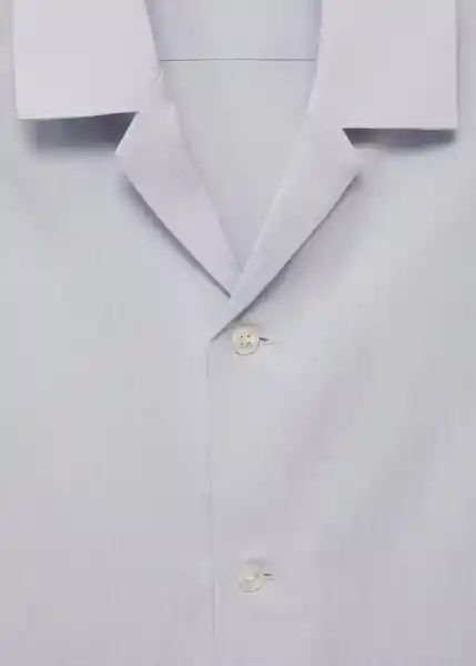 Camisa Lucas Celeste Talla M Hombre Mango
