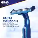 GILLETTE Prestobarba Cuchilla de Afeitar Desechable 5 Cuchillas para Hombre con 2 Hojas de Larga Duración y Cabeza Fija para Rasurar
