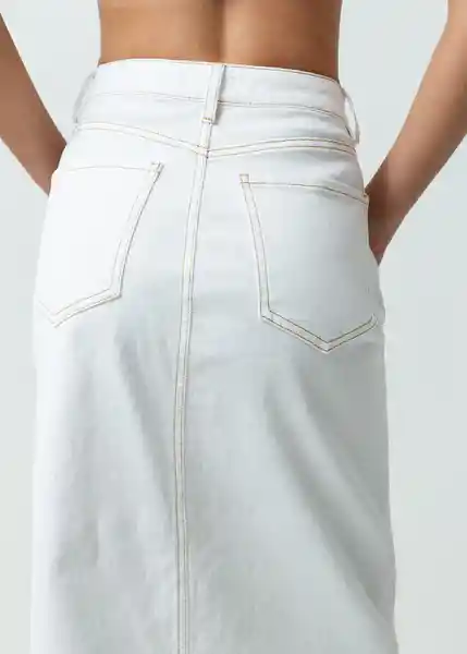 Falda Maxi Mujer Crudo Marfil Claro Talla 8 442G315 Naf Naf