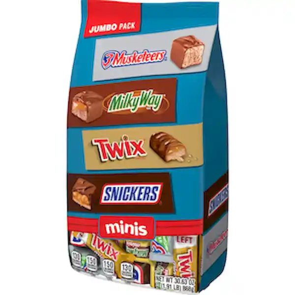 Chocolate Snickers Twix Milky Way y Musketeers Variado Minis