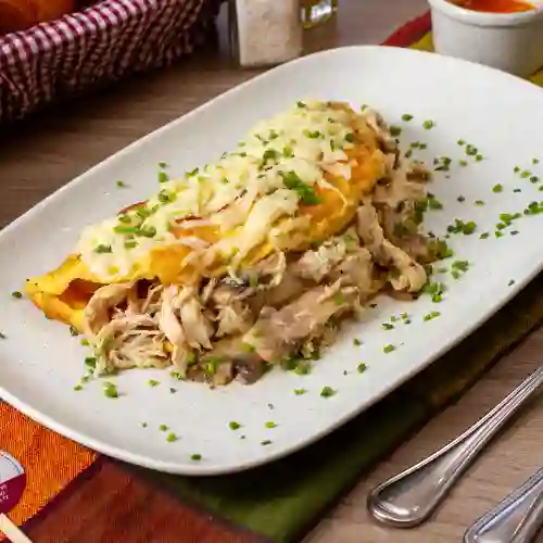 Omelette de Pollo y Champiñon
