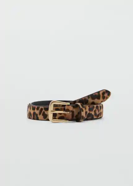 Cinturón Leo3 Marrón Talla S Mujer Mango