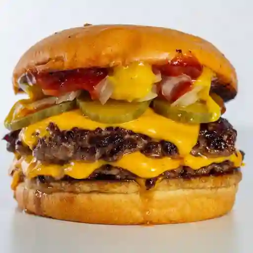 Hamburguesa doble carne americana