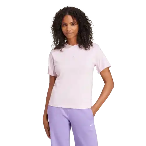 Adidas Camiseta W Manga Corta Lifestyle de Mujer Rosado Talla S