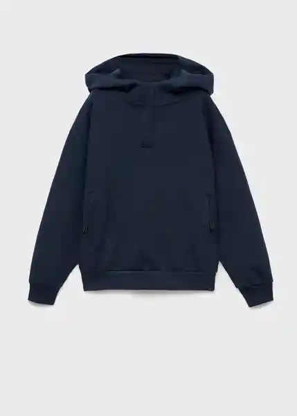 Buzo Sudadera Zipset Navy Talla 12 Niños Mango