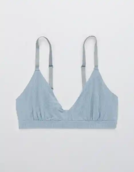 American Eagle Bralette Acanalado Triángulos Dama Rosa Talla S