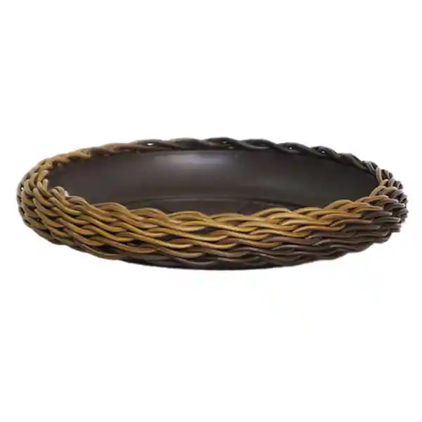 Fercon Plato Tejido Fibra Natural Café 23 cm