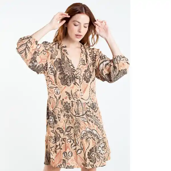  Vestido Lisboa Mujer Amarillo Luminoso Claro Talla L Naf-Naf 