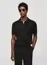Camiseta Polo Ruisenor Negro Talla XL Hombre Mango