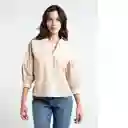 Camisa Gala Beige Goma Medio Talla L Naf-Naf 