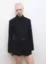 Cinturón Twice Negro Talla M Mujer Mango