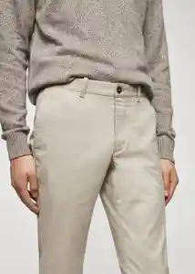 Pantalón Barnal Gris Talla 44 Hombre Mango