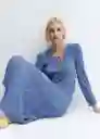 Vestido Pomelo Azul Talla S Mujer Mango