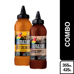 Combo Amazon Salsa Picante Bbq Chipotle + Sweet Chili Mustard