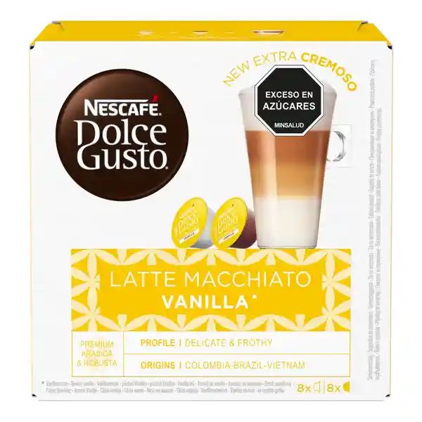 Nescafé-Dolce Gusto Cápsula de Café Latte Macchiato Vainilla