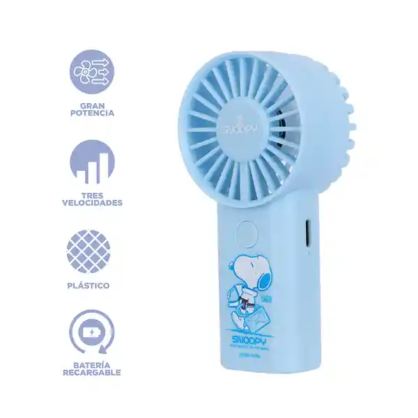 Ventilador de Mano Snoopy Little Space Explorer Azul Miniso