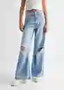 Pantalón Jean Rotos Tejano Claro Talla 20 Mango Teen Girl Mango